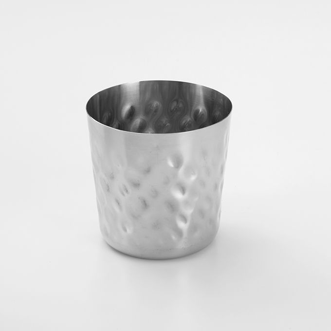 American Metalcraft FFHM37 3 3/8" Hammered Stainless Steel French Fry Cup