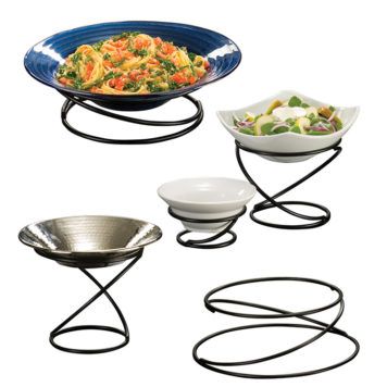 American Metalcraft LWUS538 Wrought Iron Riser - 7" x 2 7/8"