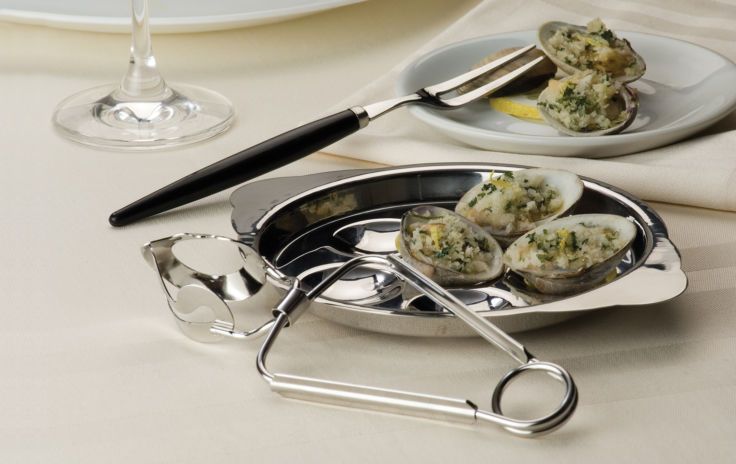 American Metalcraft SNT612 Stainless Steel 6.5" Snail Escargot Tongs, Satin Finish