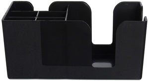 American Metalcraft BAR6 Plastic Bar Organizer with 6 Compartments, 9.5" L x 5.75" W, Black