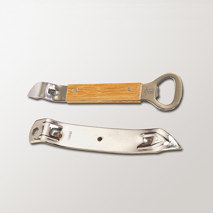 American Metalcraft BBC39 Stainless Steel Hand-Held Deluxe Bottle and Can Opener, 4.5" L, Hardwood Handle
