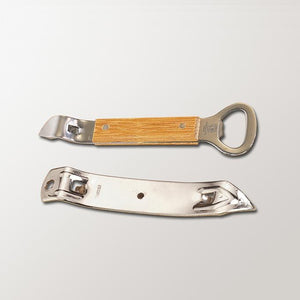 American Metalcraft BBC39 Stainless Steel Hand-Held Deluxe Bottle and Can Opener, 4.5" L, Hardwood Handle